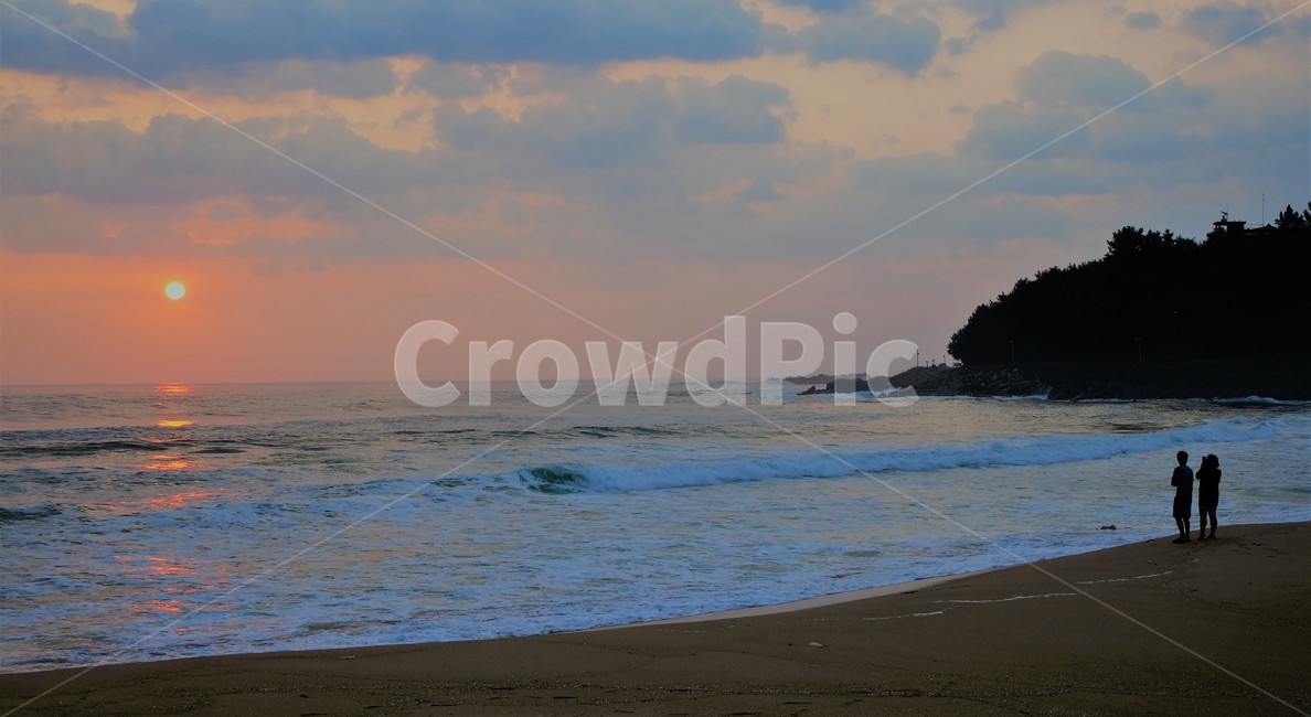 해변,노을,자연,바다,일출,뒷모습,sea,여름,자연,풍경,nature,landscape,water,물,outdoors,옥외,ocean,대양
