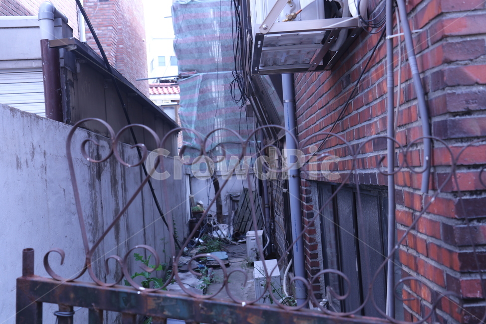 철재,모양,하트,빨간,벽돌,창문,sidestreet