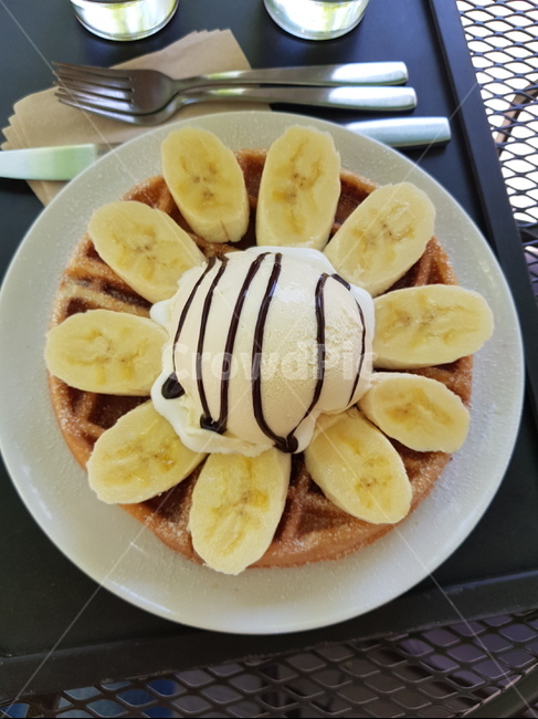 바나나와플,먹거리,간식,아이스크림,wleffle,icecream,snack