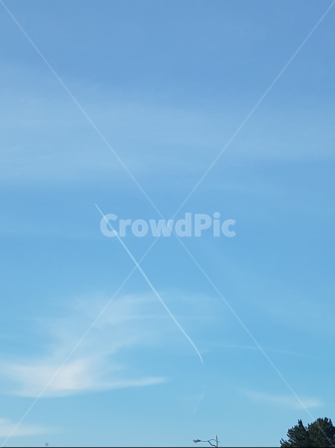 하늘,비행기,궤적,구름,sky,cloud,맑은