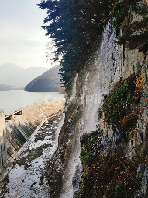 폭포,자연,강,나무,바위,자연,풍경,nature,landscape,water,물,river,outdoors,옥외