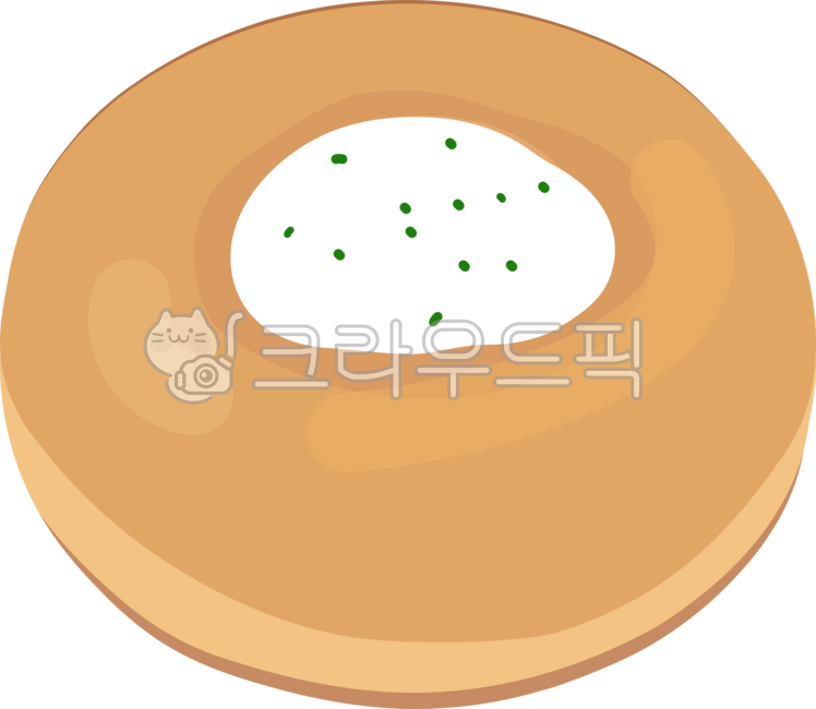 크림치즈빵,빵,두툼한빵,빵일러스트,베이커리,디저트,간식빵