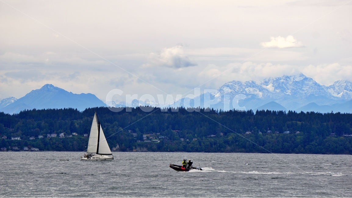 바다,보트,배,산,눈,olympicmountain,pugetsound,seattle,시애틀