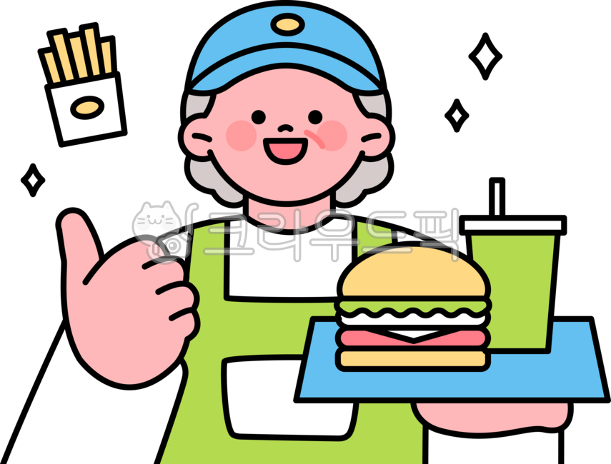 outline,cute,simple,plain,illustration,worker,labor day,worker,work,office worker,occupation,senior,job,part-time job,fast food,part-time job