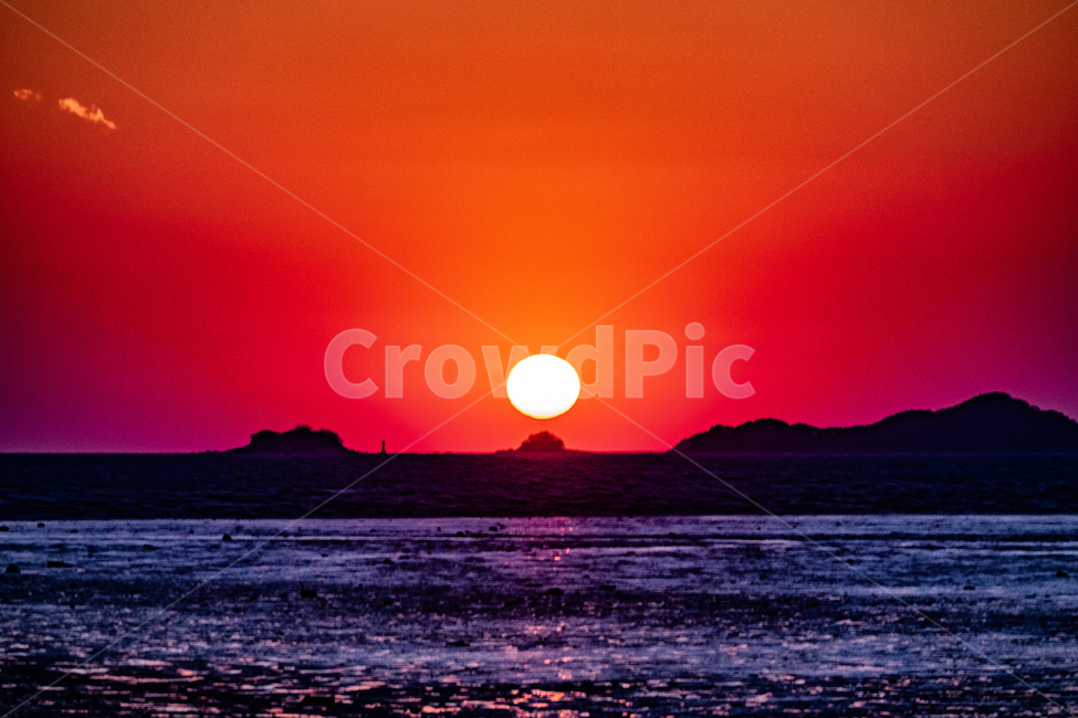 태양,일몰,강화도,서해,붉은색,바다,저녁,자연,풍경,nature,landscape,outdoors,옥외,sky,하늘,dusk,황혼,sunset,dawn,새벽,red sky,붉은 하늘