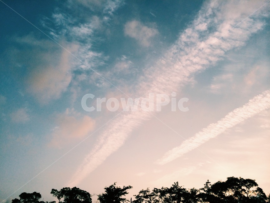 하늘,날씨,맑음,나무,저녁,구름,감성,노을,빈티지