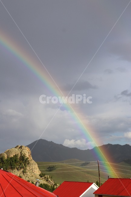무지개,rainbow,하늘,sky,구름,cloud,nature,자연,outdoors,옥외,red,자연,풍경,nature,landscape