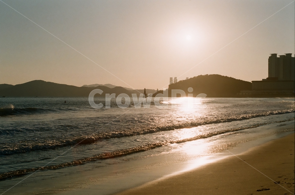 바다,해운대,부산,노을,오후,sunset,busan,sea,ocean,wave,파도,자연,nature,film,필름