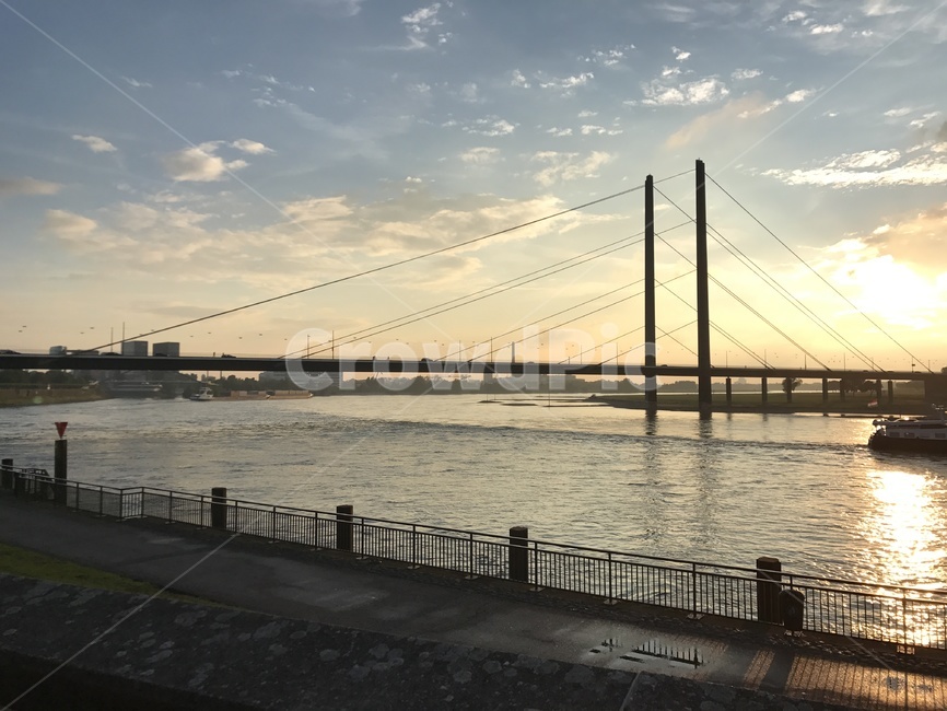 독일,라인강,bridge,풍경,노을,건물,building