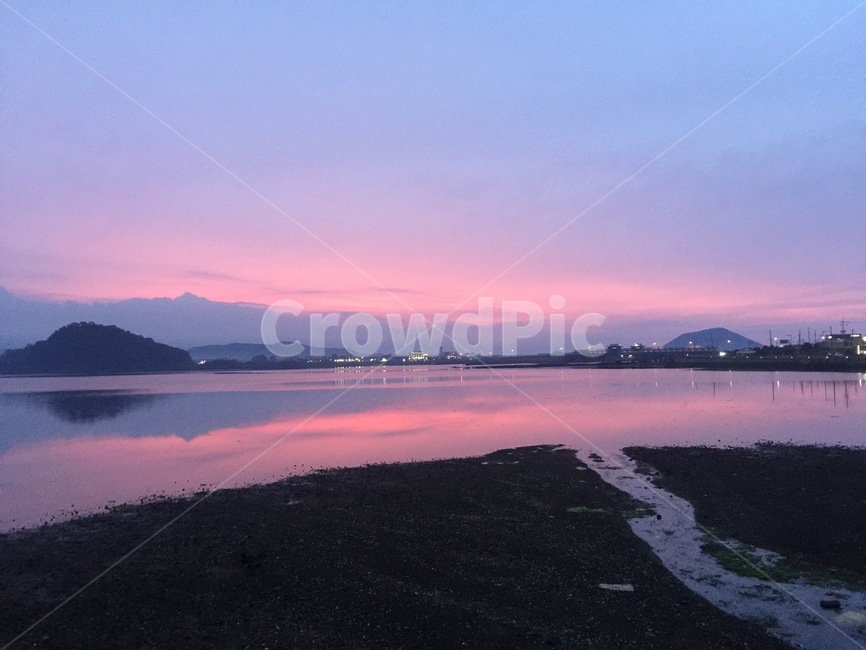 해질녘,노을,바닷가,해변,선셋,자연,풍경,nature,landscape,색깔,색상,색채,색감,color sense,color sensitivity,feeling of color,outdoors,옥외,land,땅,scenery
