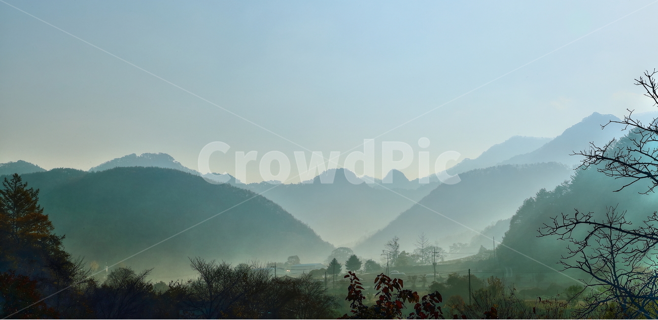 가을,구인사,말금마을,마을,산,아침,자연,풍경,nature,landscape,한국자연풍경,한국자연경관,korea nature landscape,outdoors,옥외,mountain range,산맥,mountain