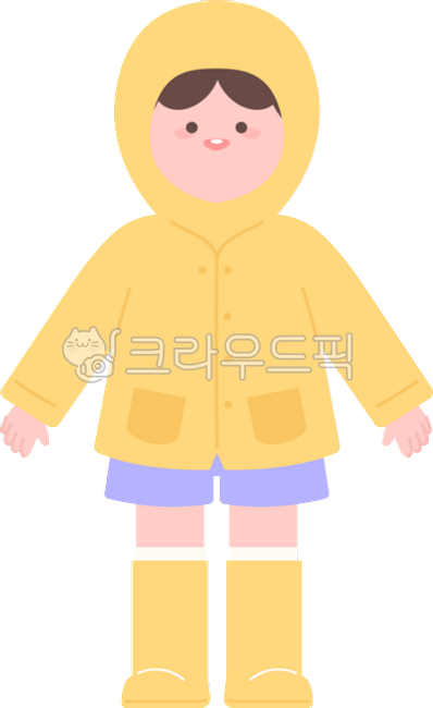 우비, 우비입은아이, 비옷, 레인코트, 비오는날, 사진,이미지,일러스트,캘리그라피 - whitecarrot작가
