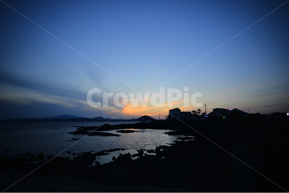 제주,우도,붉은하늘,노을,저녁,옥외,outdoors,sky,하늘