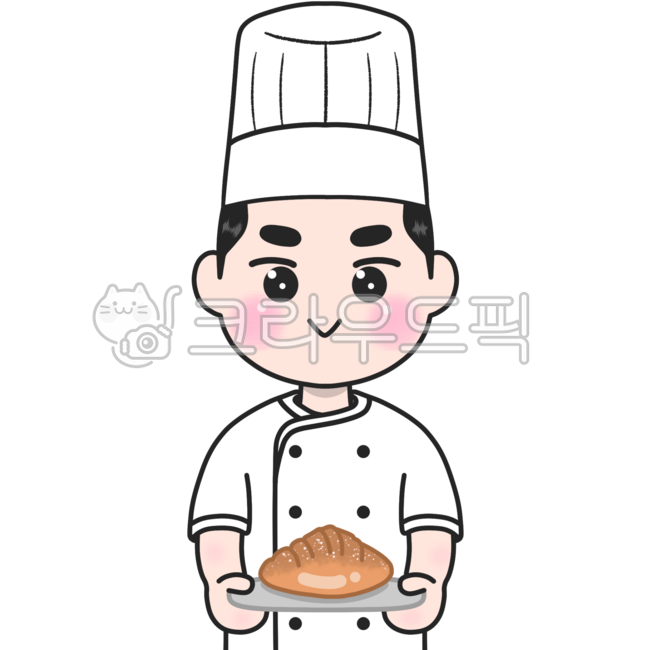 요리사,쉐프,셰프,제빵사,제빵,빵,빵들고있는사람,사람일러스트,캐릭터,남자캐릭터,귀여운,귀여운사람캐릭터