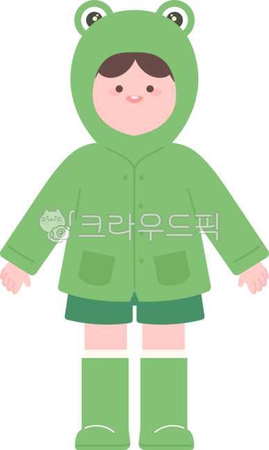 우비, 우비입은아이, 비옷, 레인코트, 비오는날, 사진,이미지,일러스트,캘리그라피 - whitecarrot작가