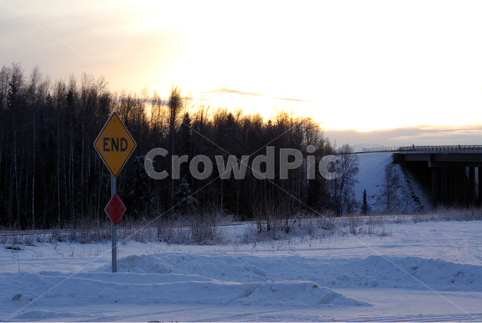 알라스카,철길,석양,alaska,도로표지판,겨울,계절,winter,season,자연,풍경,nature,landscape