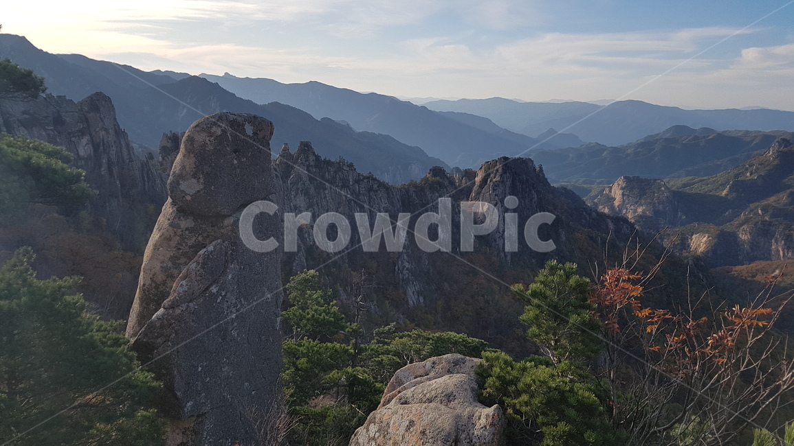 설악산,가을,용아장성,곰바위,국립공원,석양,자연,풍경,nature,landscape,mountain,산,outdoors,옥외,mountain range,산맥