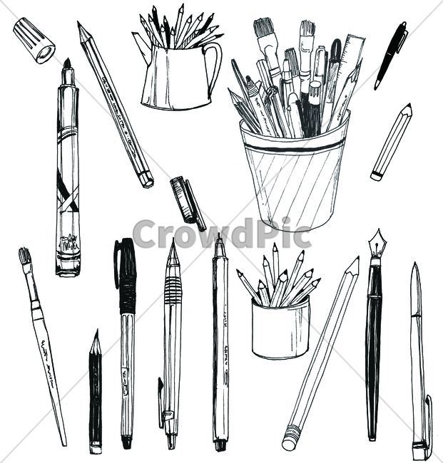 손그림,handdrawing,팬그림,penline,팬라인,penpicture,pendrawing,연필꽂이,pencilholder,연필,pencil,펜,pen