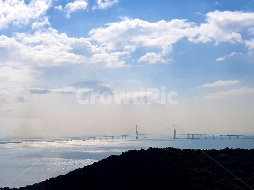 바다,아침바다,인천바다,인천대교,자연풍경,자연,풍경,nature,landscape,outdoors,옥외,sky,하늘,weather,날씨
