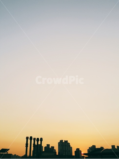 노을,풍경,vies,옥상,sky,저녁