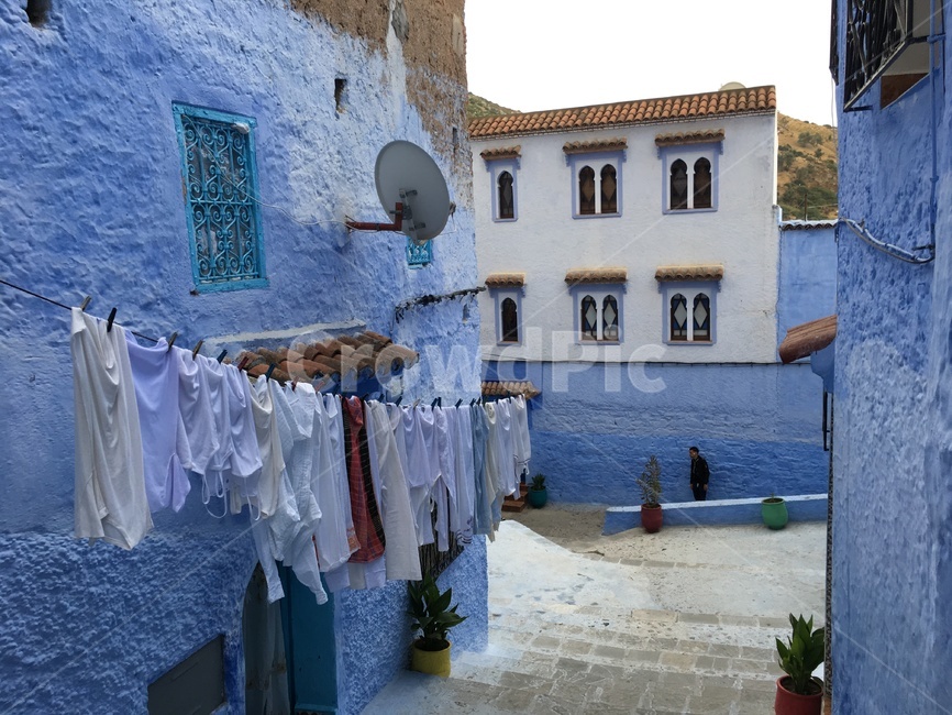 빨래,파란도시,city,blue,페인트,모로코,아프리카,morroco,clothes