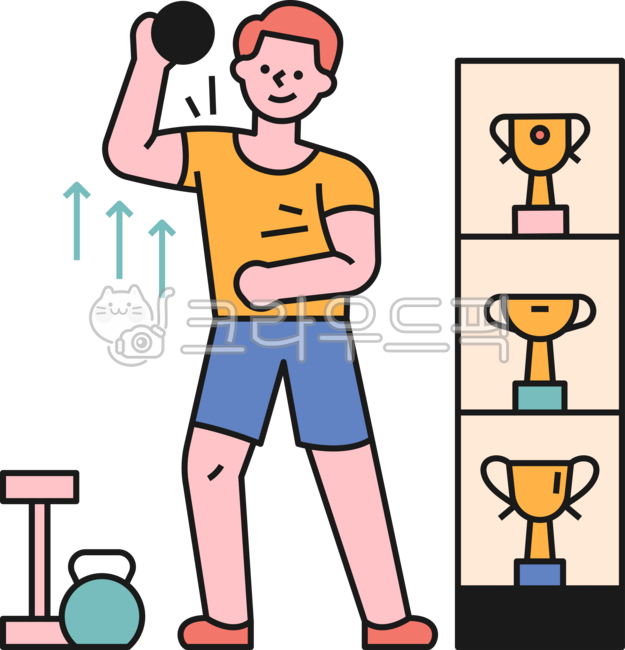 cute,simple,simple,illustration,home,interior,hobby,life,lifestyle,exercise,trophy