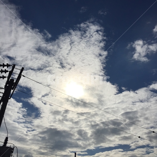 구름,하늘,낮,햇빛,cloud,전봇대,sky,풍경