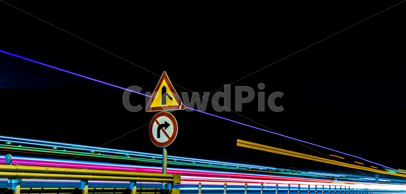 장노출,야경,스펙트럼,고속도로,표지판,야경,밤,풍경,nightscape,night,landscape,교통,교통수단,traffic,transportation