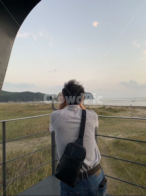 사람,human,person,망원경,다대포