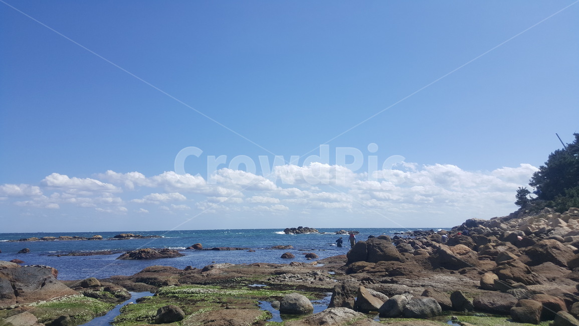 promontory,곶,바다,파란하늘,하늘