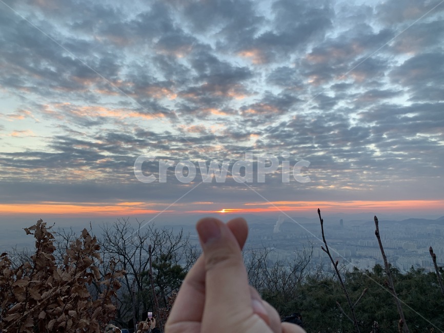 새해,일출,계양산,풍경,해맞이