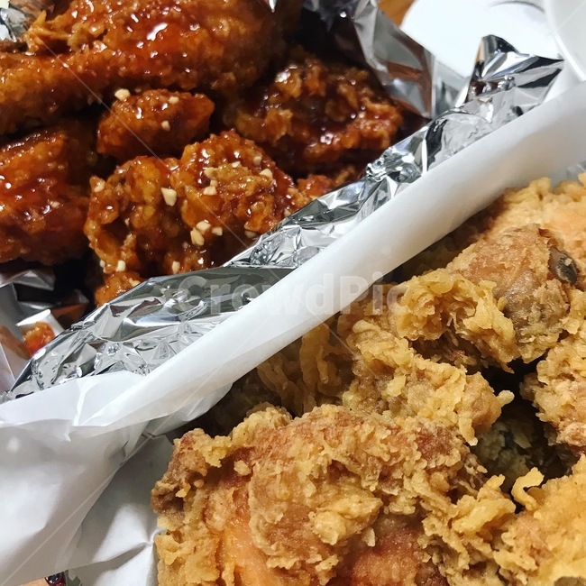 치킨,bbp,food,양념반후라이드반,식사