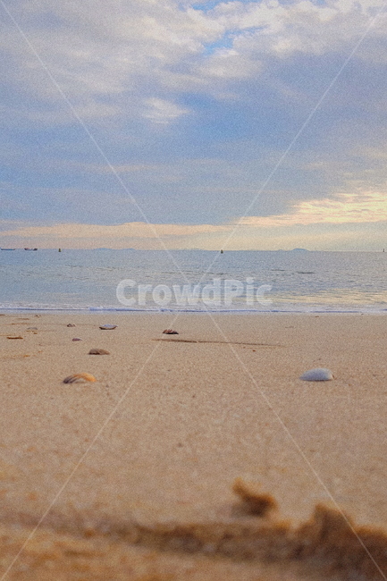 바다,하늘,모래,구름,조개,해변,바다,beach,sea