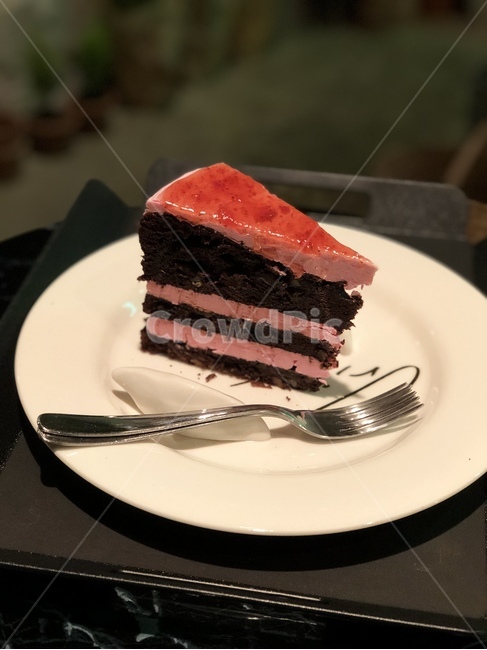 레드벨벳,케이크,디저트,플레이팅,포크,후식