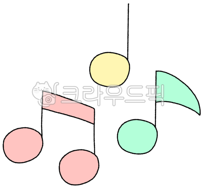 음표, 음표그림, 음표드로잉, 음표일러스트, 음표캐릭터, 사진,이미지,일러스트,캘리그라피 - 작은달작가