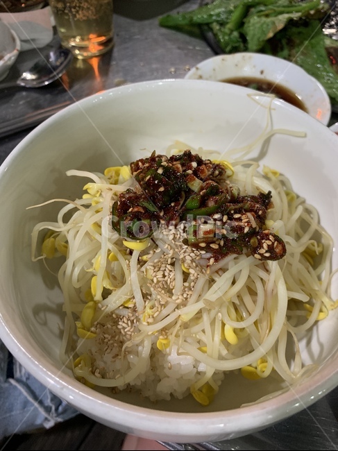 밥,콩나물밥,콩나물비빔밥,간장비빔밥,한식,먹방,비빔밥