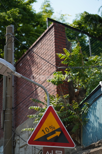 경사,언덕,표지판,도로표지판,도로표지판