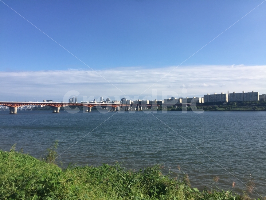 한강,강변,푸른,하늘,맑은,아파트,다리,서울,넓은,강,도시,풍경,city,landscape,water,물,nature,자연,outdoors,옥외