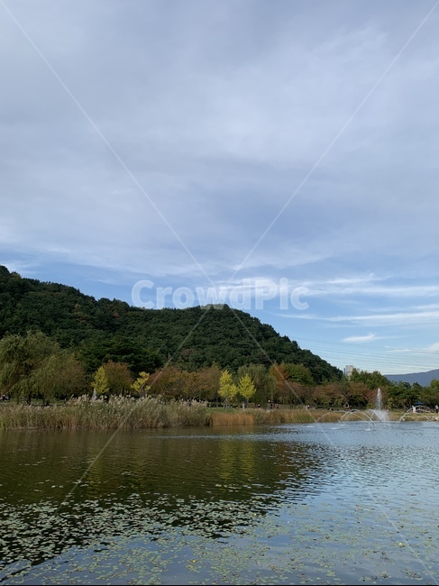 자연,호수,하늘,산,풍경