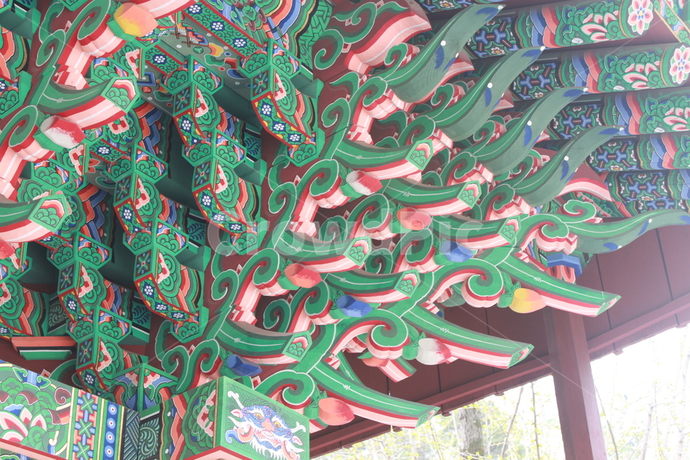 불교,사찰,처마,오방색,한옥,temple