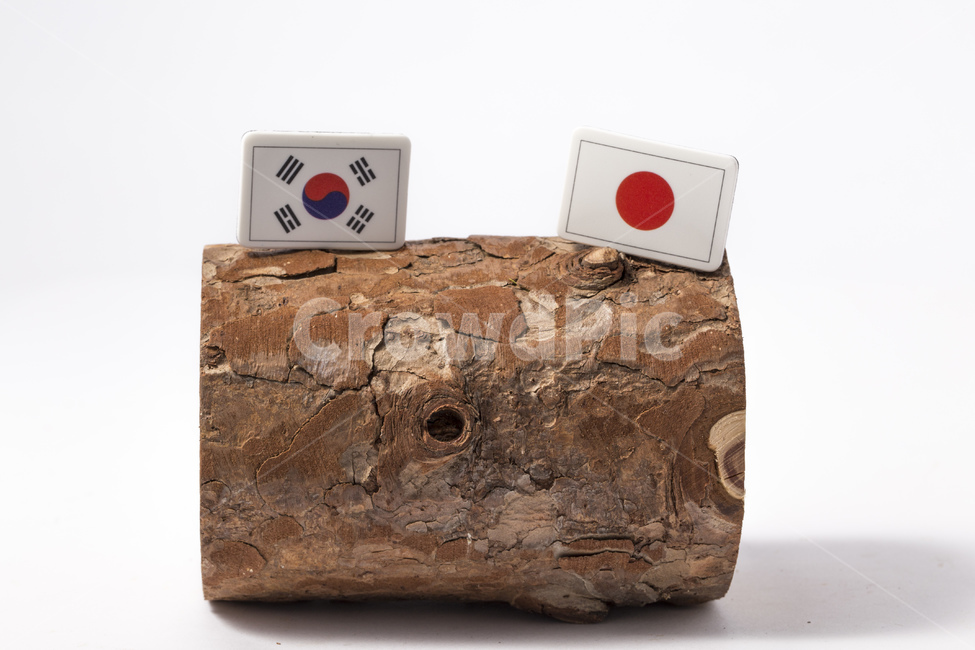 국기,대한민국,태극기,일본,일장기,국가,플래그,세계,글로벌,경쟁,협정,경제,보복,경제보복,경제전쟁,싸움,비즈니스,무역,회담,정치,국제,통나무,나무
