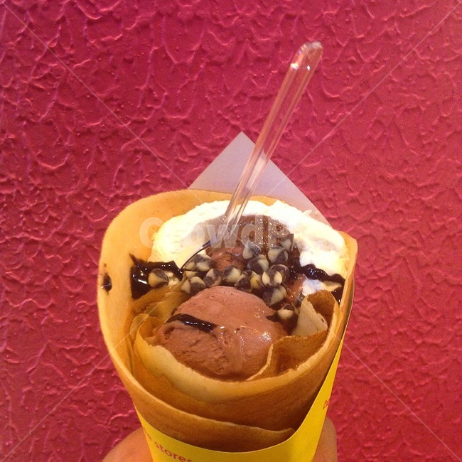 크레페,아이스크림,비비드,초코,바닐라,핫핑크,핑크,crepe,icecream,vivid,chocolate,vanilla,hotpink,pink,wall,음식,식재료,요리,food,cook,meal,dishes,food reserves,디저트,간식,후식,dessert,snack