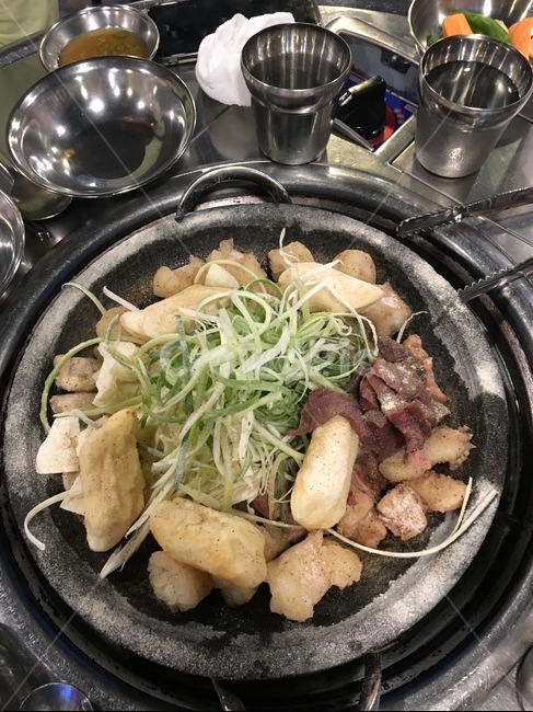 음식,술안주,막창,곱창,떡,전구지