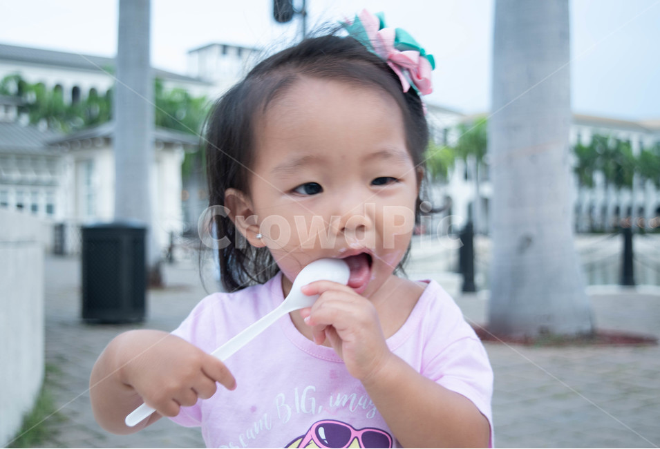숟가락,아이,어린이,얌얌,아이스크림