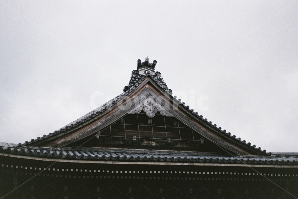 지붕,roof,절,temple,건축물,structure,하늘,sky,필름,film