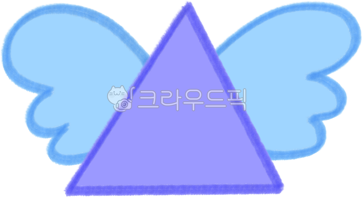 도형, 세모, 도형일러스트, 도형그림, 세모스티커, 사진,이미지,일러스트,캘리그라피 - kongdal작가