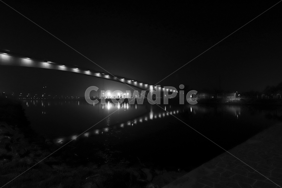 흑백야경,감성,다리,호수,야경,야경,밤,풍경,nightscape,night,landscape,building,건물,bridge