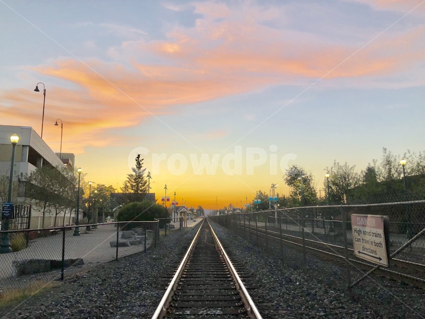 철도,railway,기찻길,석양,저녁