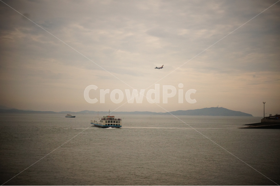 서해,서해바다,비행기,배,바다,자연,풍경,nature,landscape,vehicle,차량,boat,보트,transportation,교통
