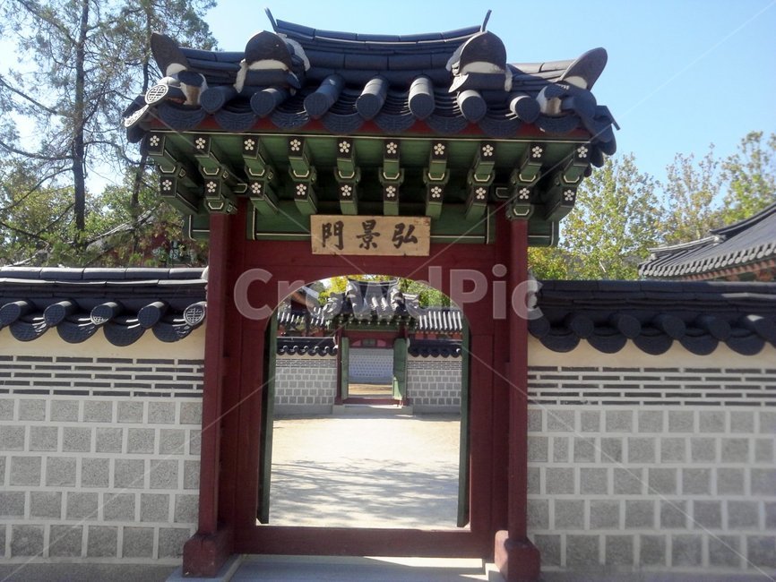 전통,궁궐,경복궁,담장,전통기와